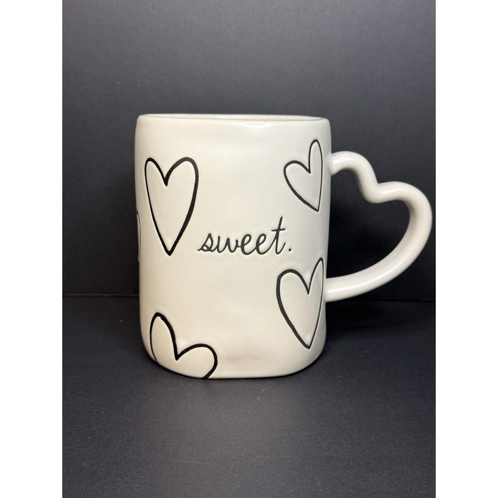 Rae Dunn "Sweet" Mug - Handcrafted Ceramic Mug with Heart Design - Perfect Gift!
